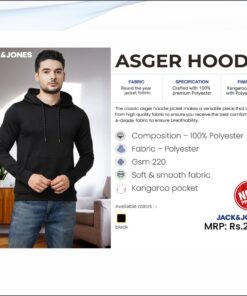 Jack and  Jones Asger Hoodie - Black