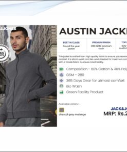 Jack and Jones Austin Jacket - Charcol Grey Melange