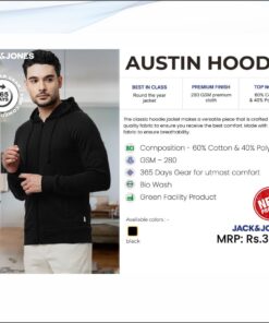 Jack and Jones Austin Hoodie - Black