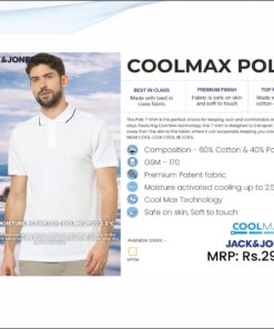 Jack and Jones Coolmax Polo Tshirt - White