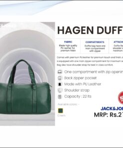Jack and Jones Hagen Duffle Bag - Green