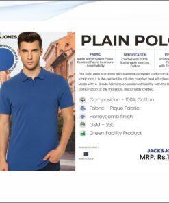 Jack and Jones Plain Polo Tshirt - Electric Blue