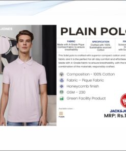 Jack and Jones Plain Polo Tshirt - Purple