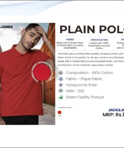 Jack and Jones Plain Polo Tshirt - Red