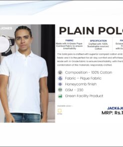 Jack and Jones Plain Polo Tshirt - White