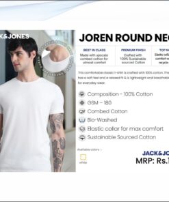 Jack and Jones Joren Round Neck Tshirt - White