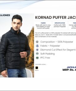 Jack and Jones Kornad Puffer Jacket - Black
