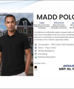 Jack and Jones Madd Polo Tshirt - Black