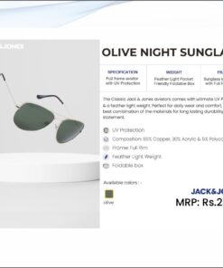Jack and Jones Olive Night Sunglass- Olive