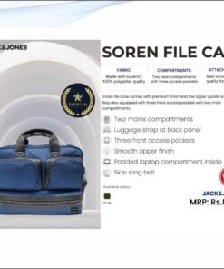 Jack and Jones Soren File Case - Blue