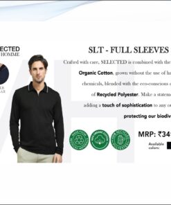 Selected Homme SLT- Full Sleeves Zip Tshirt - Black