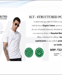 Selected Homme SLT- Structured Polo Tshirt - White