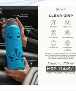 Glasafe Clear Grip Tranquil Teal Blue - 750 ml