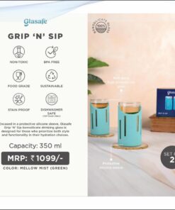 Glasafe Grip N Sip Mellow Mist Green - 350 ml