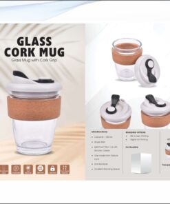 Glass Mug with Cork Grip - 350ml
