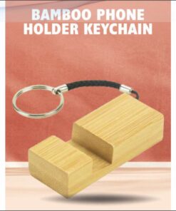 Bamboo Phone Holder Keychain