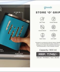 Glasafe Store O Grip Tranquil Teal Blue - 900 ml