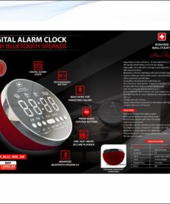 Swiss Military Luner Alarm Clock Bluetooth Speaker