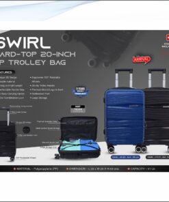 Swiss Military Swirl - 55 cms - 20 inches appx - Hard Top Trolley Bag