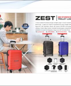 Swiss Military Zest - 55 cms - 20 inches appx - Hard Top Trolley Bag - Blue