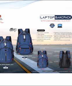 Swiss Military Luxary Laptop Backpack With USB And Aux Port