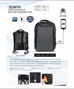 Swiss Military Aura Laptop Backpack With USB And Aux Port