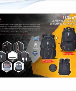 Swiss Military Luxary Laptop Backpack With USB And Aux Port