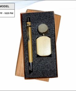 Wooden Gift Set With Plastic Pen