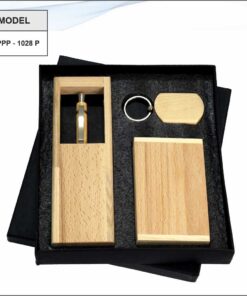 Wooden Gift Set With Plastic Pen