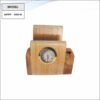 Wooden Foldable Mobile Stand With Clock