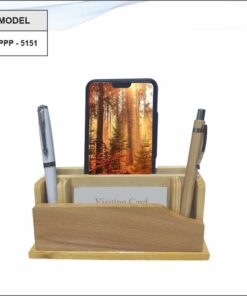Wooden Pen Stand With VC Holder Pen Stand And Mobile Stand