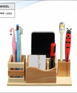 Wooden Pen Stand, VC Holder And Mobile Stand