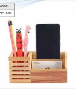 Wooden Pen Stand, VC Holder And Mobile Stand