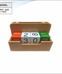 Wooden Pen Stand With Dice