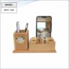 Wooden Pen Stand With Dice And Mobile Stand With Clock
