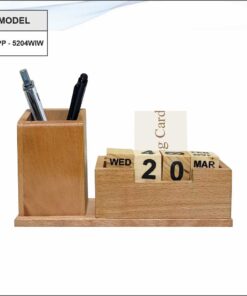 Wooden Pen Stand, VC Holder And Calendar