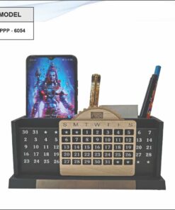 Wooden Pen Stand, Calendar And Mobile Stand