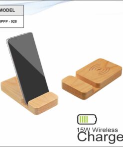 Wooden Wireless Charger With Mobile Stand