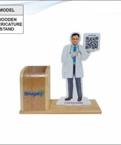 Wooden Carricature Pen Stand