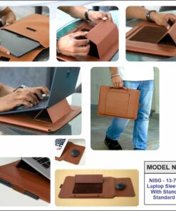 Vegan Leather Laptop Sleeve With Stand