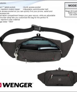 Wenger, MX Crossbody Bag, Heather Grey