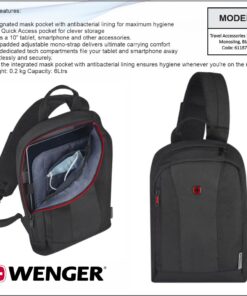 Wenger, Travel Accessories Refresh, Monosling, Black