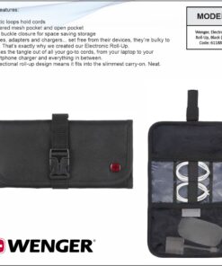 Wenger, Electronic Roll-Up, Black Gadget Organiser