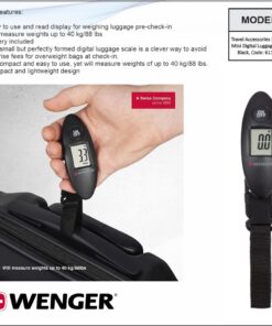 Wenger, Travel Accessories Refresh, Mini Digital Luggage Scale,Black