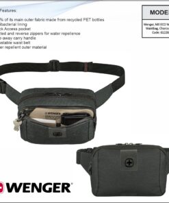 Wenger, MX ECO Waispack, Waistbag, Charcoal