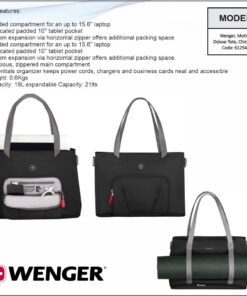 Wenger, Motion, Deluxe Tote, Chic Black