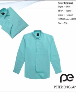 Peter England Green Formal Shirt