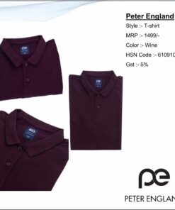 Peter England Maroon Tshirt