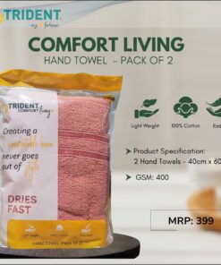 Trident Comfort Living Hand Towel Set of 2