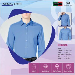 Peter England Blue Formal Shirt